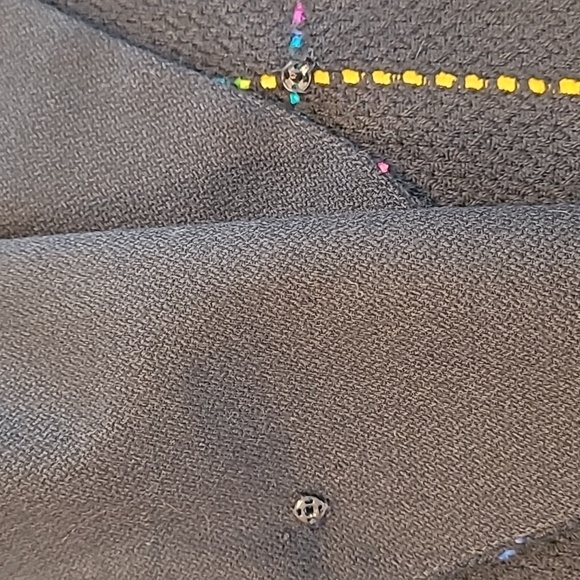 VTG SELINA Woolmarked Dress with Built in Multi-colored Patterned Blazer - Picture 5 of 17